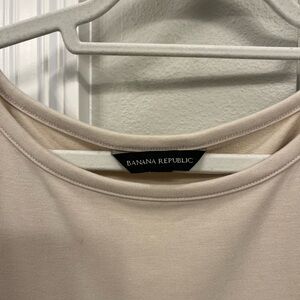 Banana Republic Women's Cream Long Sleeve Top